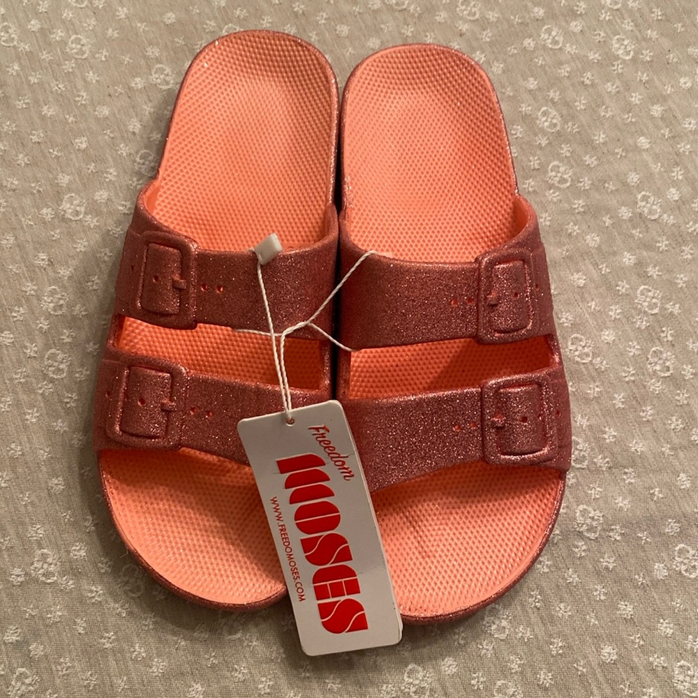 Freedom Moses pink/orange sparkle sandals